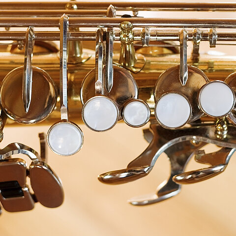 Tasten eines Saxophons