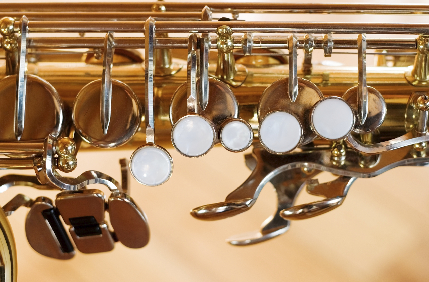 Tasten eines Saxophons